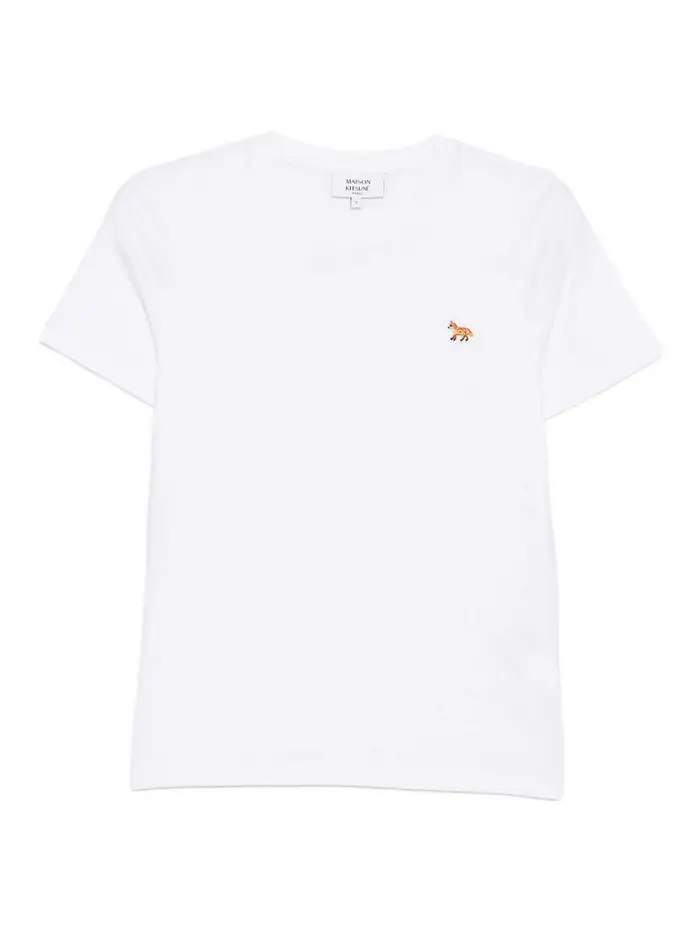Maison Kitsuné T-shirt in cotone per bambina Bianco
