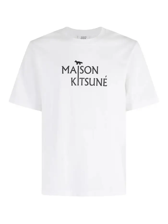 Maison Kitsuné T-shirt in forma di comfort pilastro Bianco
