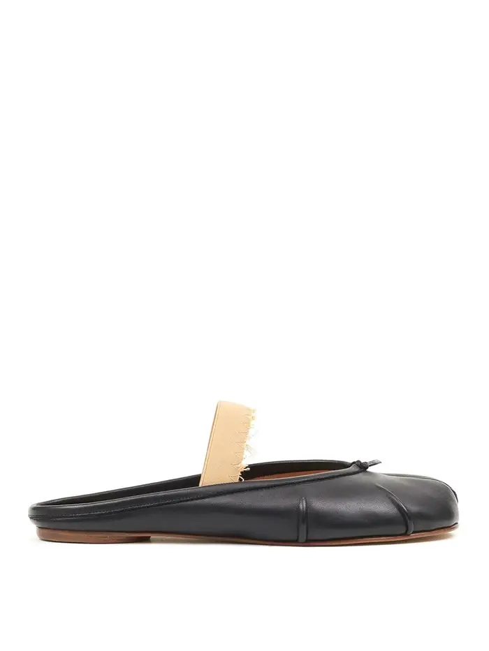 Ballerine Tabi in pelle Nero