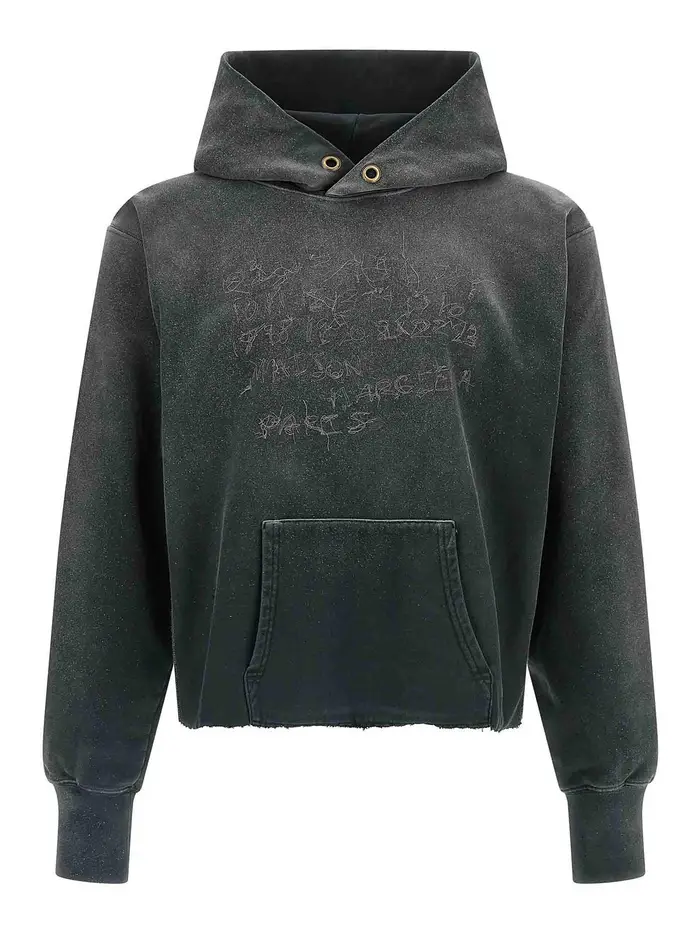 Maison Margiela Felpa con cappuccio Mm6 con firma numerica Grigio