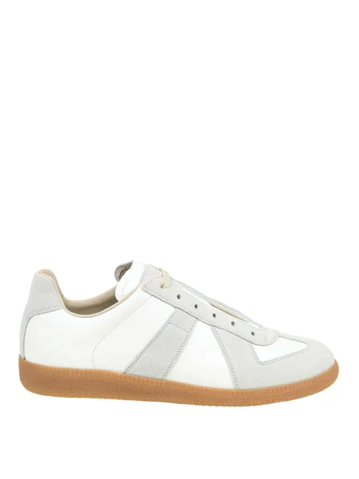 Maison Margiela Sneakers Replica In Pelle E Camoscio Bianco