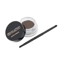 Makeup Revolution Pomata per sopracciglia con pennello a doppia estremità marrone scuro