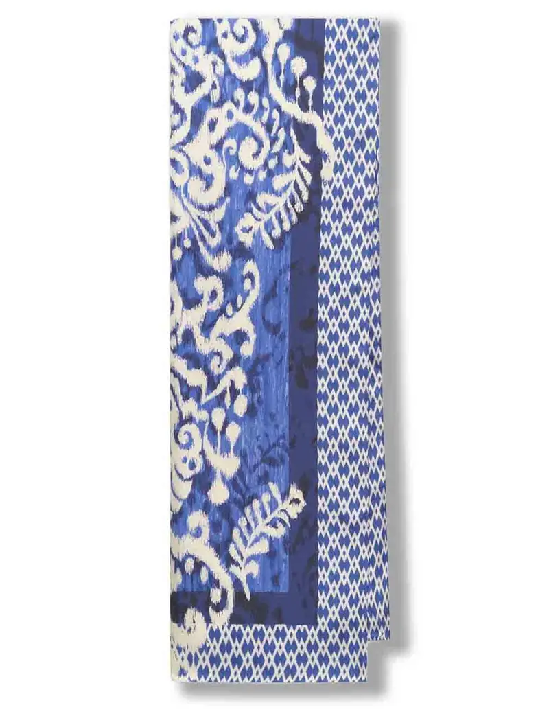 Maliparmi Stole Collection Print in pura seta blu a fantasia Donna IB034131032 E8001