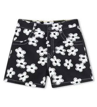 Marc Jacobs per ragazza W60733 pantaloncini neri a fiori (5años= 108cm), Nero, Casual, Cotone, moda per bambini