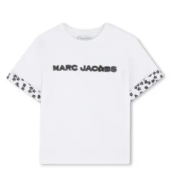 Marc Jacobs per ragazza W60741 T-shirt bianca con logo (6años= 114/119cm), Bianco, Casual, Cotone, Manica corta, moda per bambini