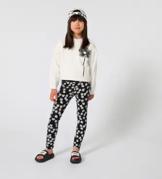 Marc Jacobs per ragazza W60749 Felpa bianca stampata (8años= 126cm), Bianco, Casual, Cotone, moda per bambini Nero