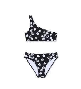 Marc Jacobs per ragazza W60758 Bikini nero a fiori (6años= 114/119cm), Beachwear, Poliamide, moda per bambini