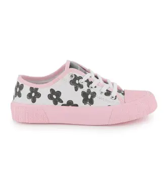 Marc Jacobs per ragazza W60820 scarpe da ginnastica rosa a fiori, Nero, Tessuto, Basso, Stringhe, Casual, moda per bambini