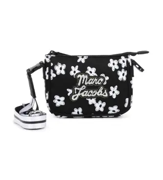 Marc Jacobs per ragazza W60835 Borsa a tracolla nera con stampa floreale (OSFA), Nero, Casual, Poliestere, moda per bambini