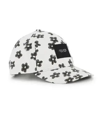 Marc Jacobs per ragazza W60839 Cappellino con stampa floreale in bianco e nero, Casual, Cotone, moda per bambini