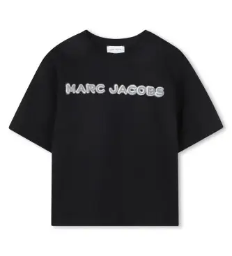 Marc Jacobs per ragazzo W60755 T-shirt nera con logo (12años= 150cm), Nero, Casual, Manica corta, Cotone biologico, moda per bambini Bianco