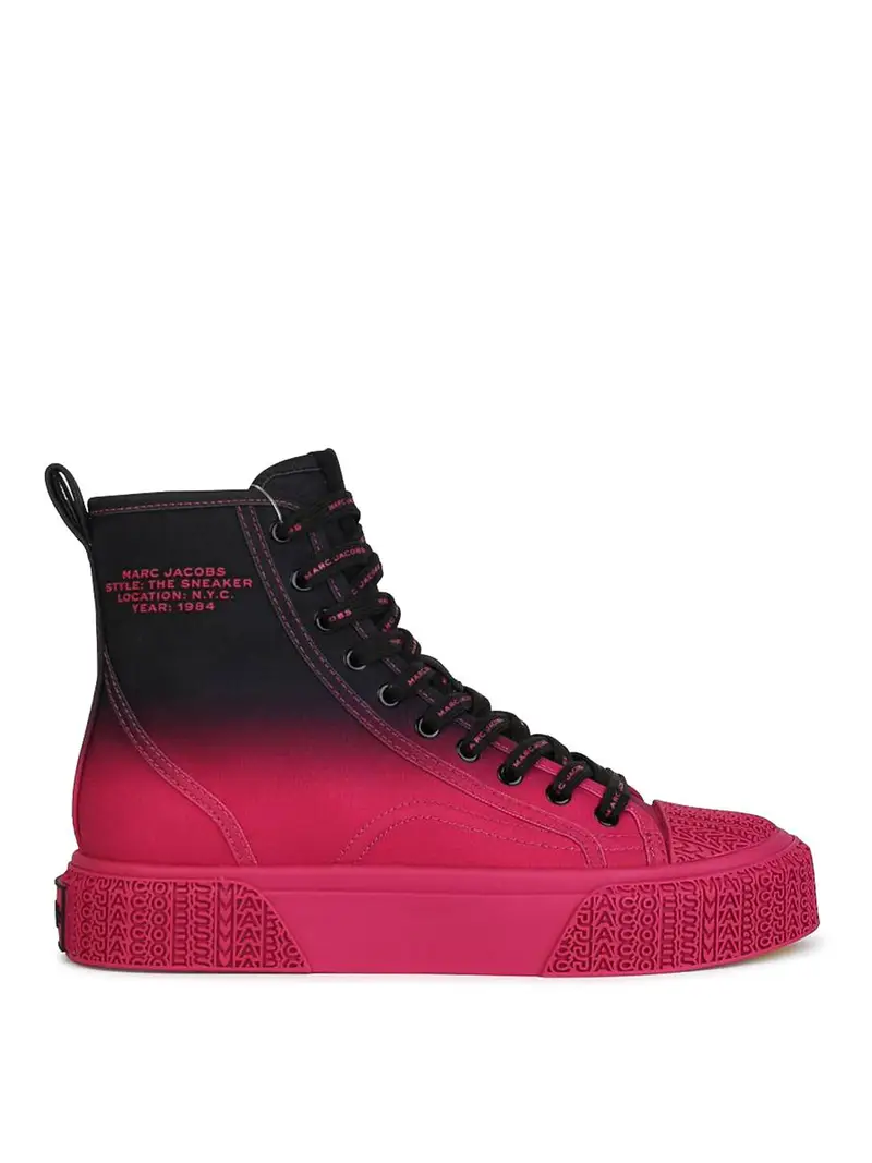 Marc Jacobs Sneakers alte nere e fucsia verde acqua Multicolore