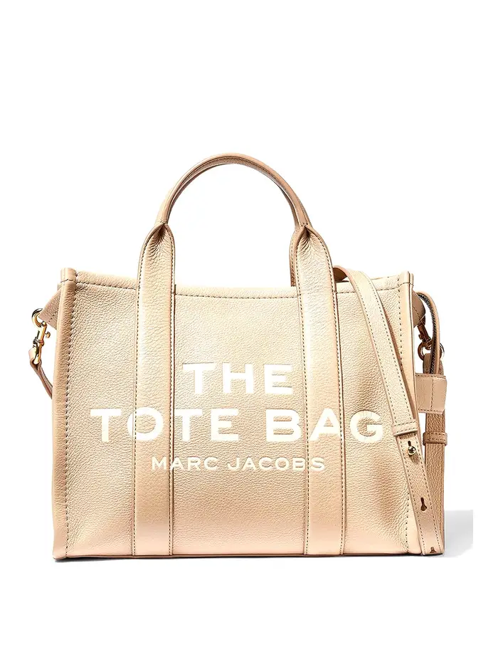 Marc Jacobs The Leather Small Tote Bag Beige