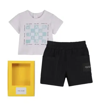 Marc Jacobs unisex per bambino W60817 Set bianco semplice (18meses= 80cm), Casual, Manica corta, Cotone biologico, moda per bambini