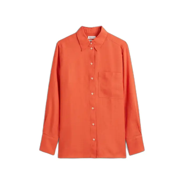 Marc O Polo Blusa a maniche lunghe con colletto a cascata donna
