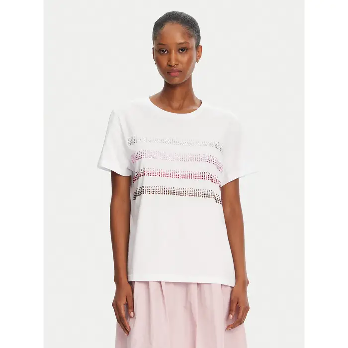 T-shirt Foglia 2515971042 Bianco Regular Fit