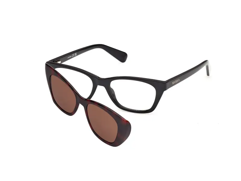 MAX&Co Donna MO5212 005 Montature da vista Iniettato Nero Squadrata Normale
