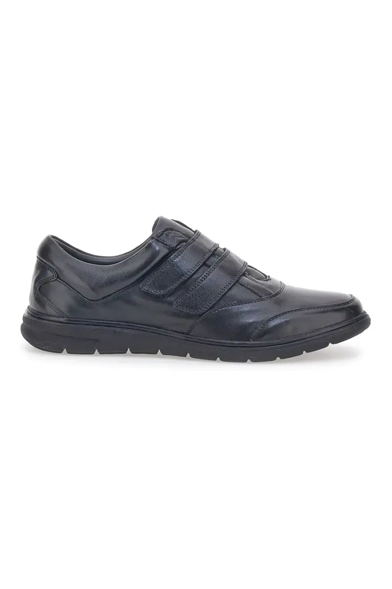 MAX DILLAN Scarpe Stringate Nere in Pelle Con Strappo [NERO]
