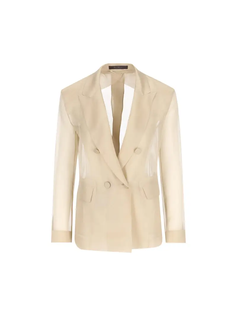MAX MARA Blazer In Organza Di Seta BEIGE