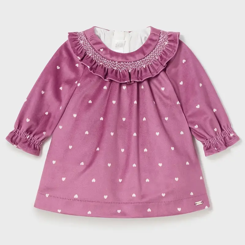 Mayoral Abito di velluto berenjena 2840 neonata melanzana