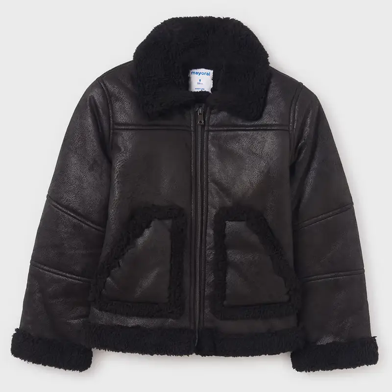 Mayoral Cappotto ecomontone tinta unita 7411 nero