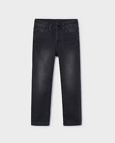 Jeans Mayoral nero slim fit in cotone stretch