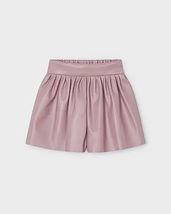 Short ecopelle malva