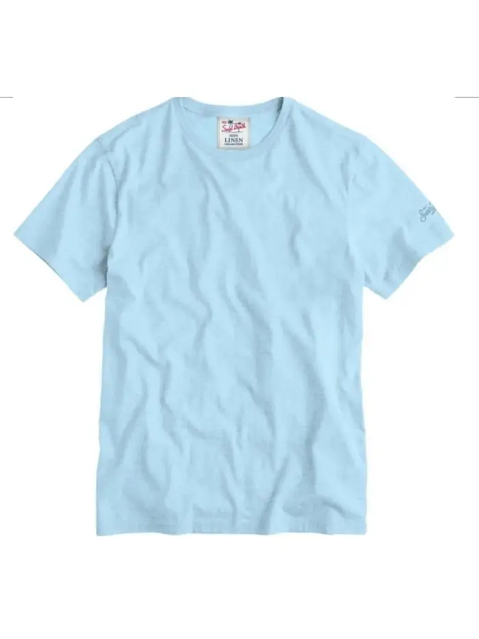 t-shirt alex n kids/junior in linpo celeste con logo