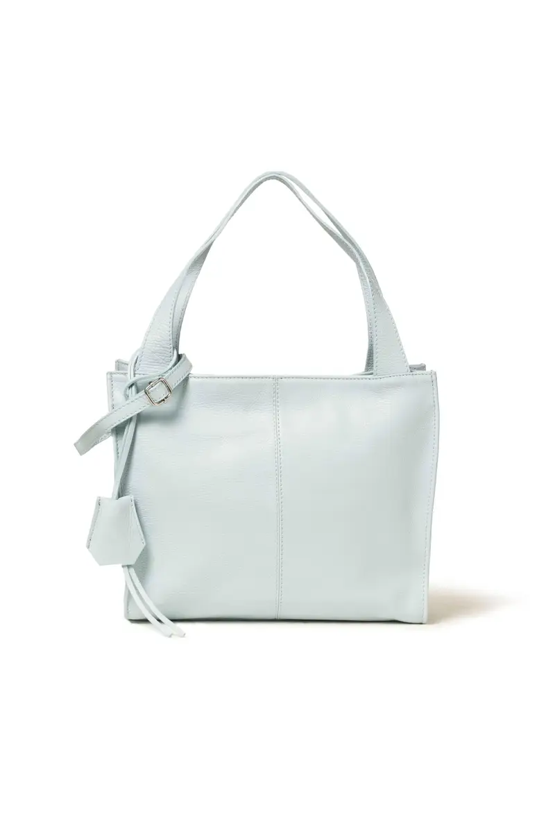 Melluso Borsa con tracolla in pelle celeste bor842