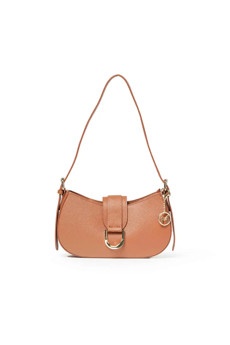 Melluso Borsa con tracolla in pelle cuoio scuro bor975