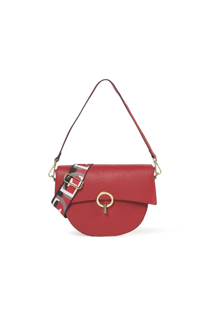 Melluso Borsa con tracolla in pelle rosso bor875