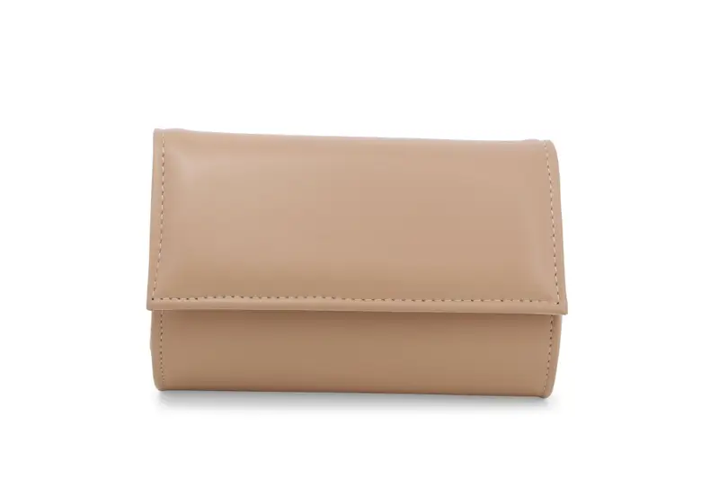 Melluso Borsa pochette con tracolla in pelle nappetta nude bj062