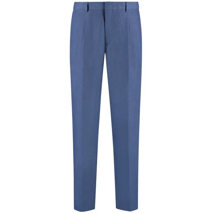 Pantaloni della tuta Michael Kors Pure Linen Pleated Bleu