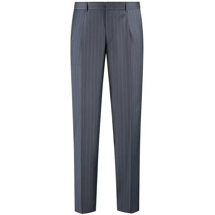 Pantaloni della tuta Michael Kors Stripe Tech Wool Pleated Bleu