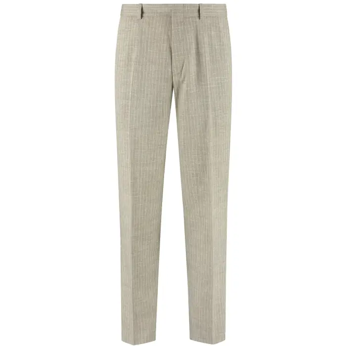 Pantaloni eleganti a righe Michael Kors Blend Beige