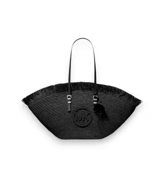 Michael Kors per donna 30S6S9FT9Y Grande borsa tote Isa intrecciata a mano a forma di ventaglio, di colore nero (OSFA), Casual, Polipropil