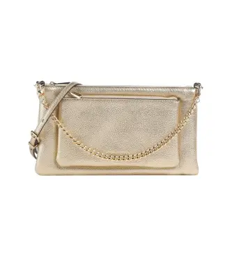 Michael Kors per donna 32F5GJ6C8M Borsa a tracolla convertibile in pelle dorata (OSFA), Oro, Casual