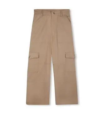 Michael Kors per ragazza R30579 Pantaloni in twill marrone (14años= 162cm), Casual, Cotone, moda per bambini
