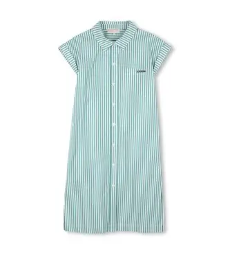 Michael Kors per ragazza R30597 Abito a camicia turchese (14años= 162cm), Casual, Verde, Cotone, Classico, Senza maniche / cinghie, moda pe