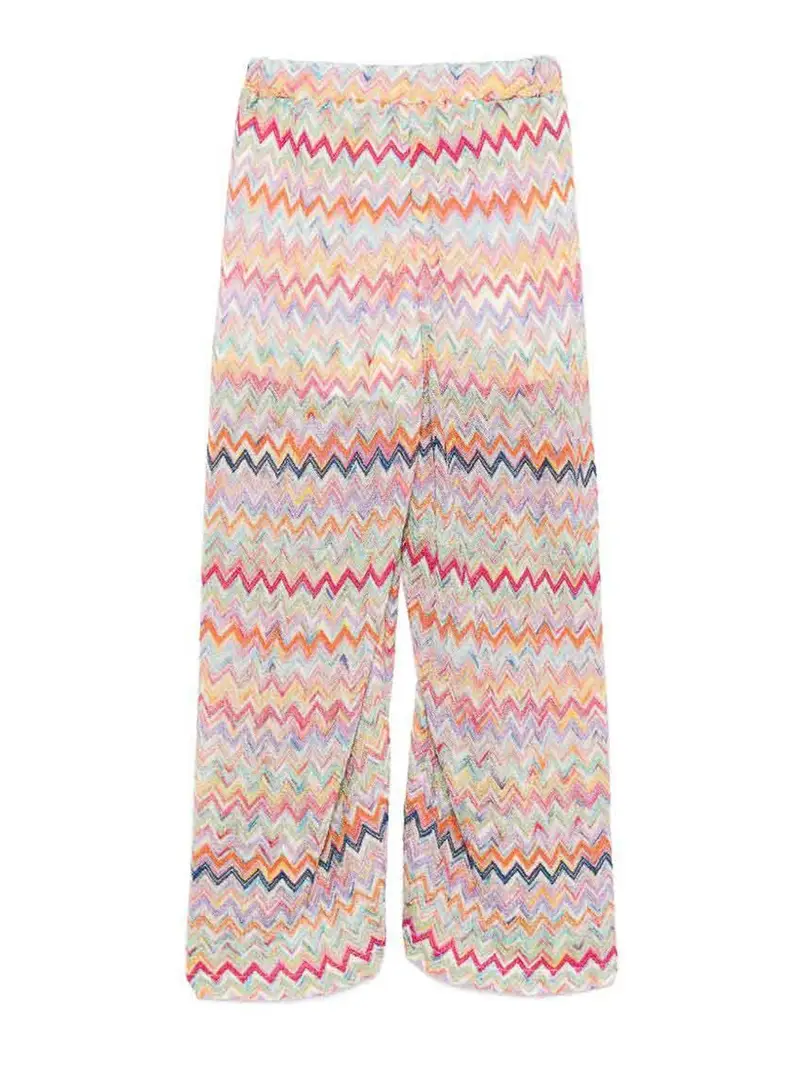 Missoni Pantaloni Con Motivo A Zigzag Multicolore