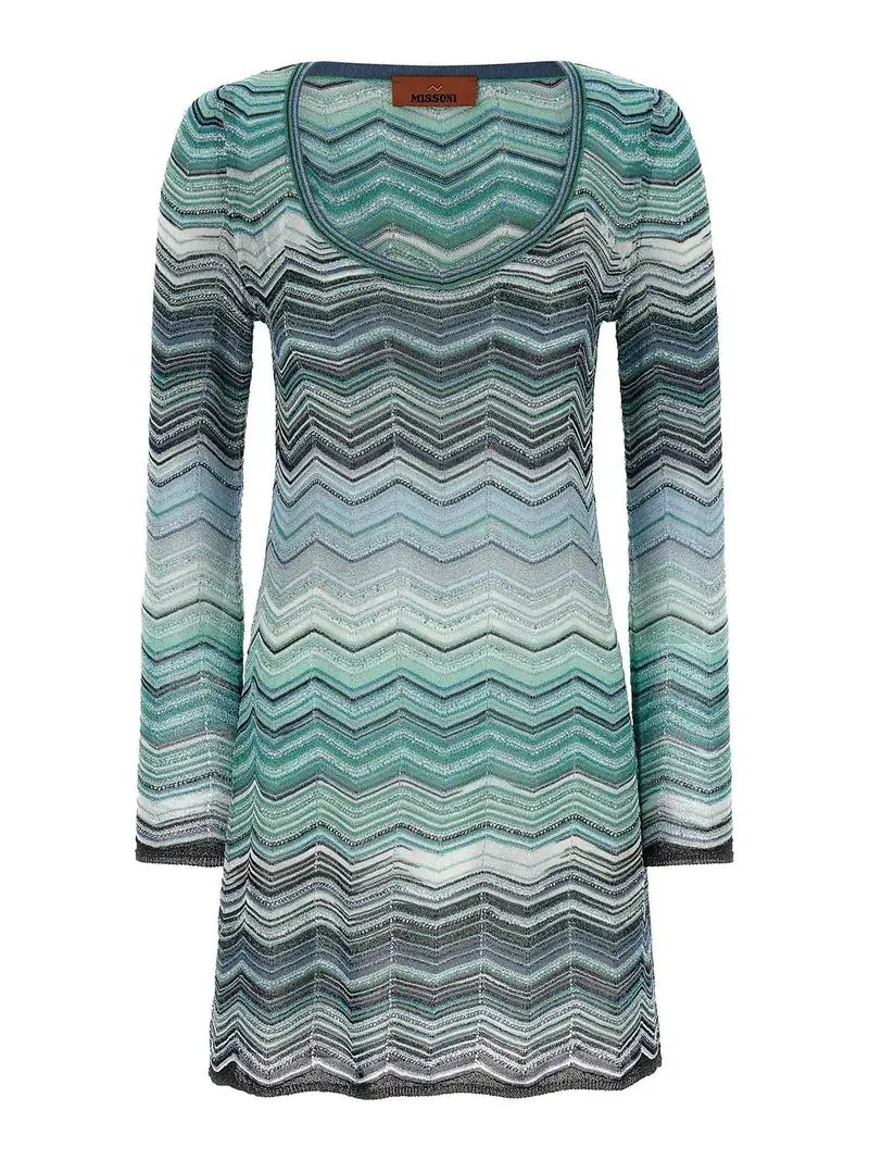 Missoni Vestito Chevron Lam Verde
