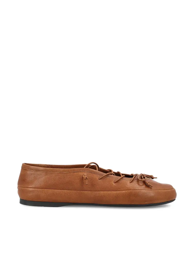 MIU MIU Ballerine In Pelle MARRONE