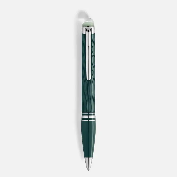 Penna A Sfera Starwalker Polargreen In Resina Pregiata - Montblanc