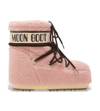 Moon Boot per donna 80D1409700 Stivali rosa Icon Polar Low (39/41), Basso, Stringhe, Casual
