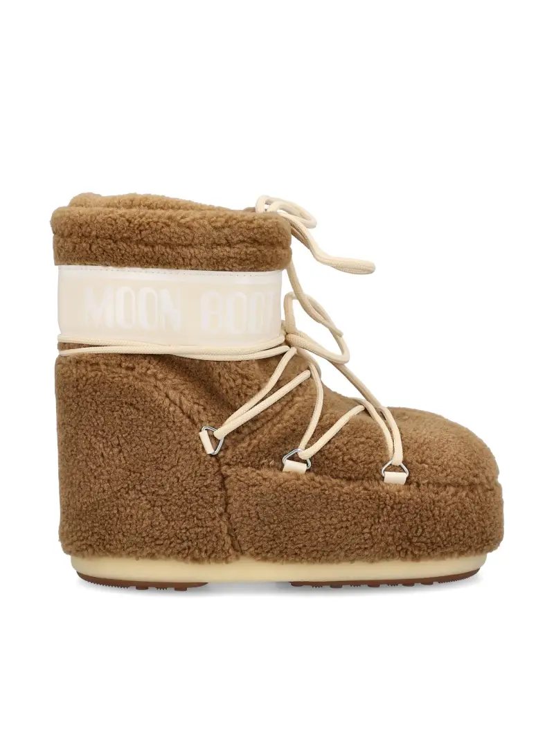 MOON BOOT Stivale Icon Low In Teddy MARRONE