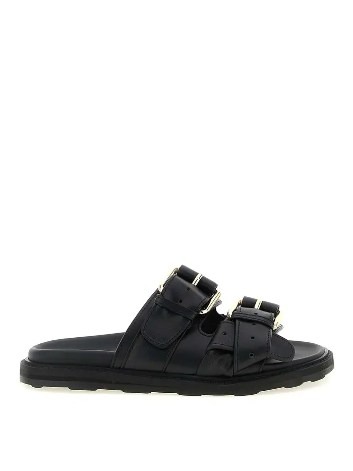 Moschino Sandali con doppio cinturino Nero