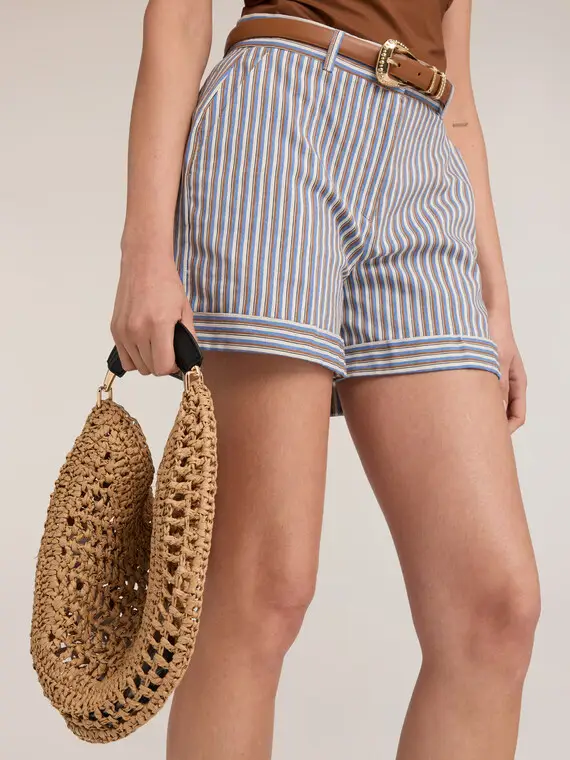 Motivi Borsa a spalla traforata con manico Donna, Beige