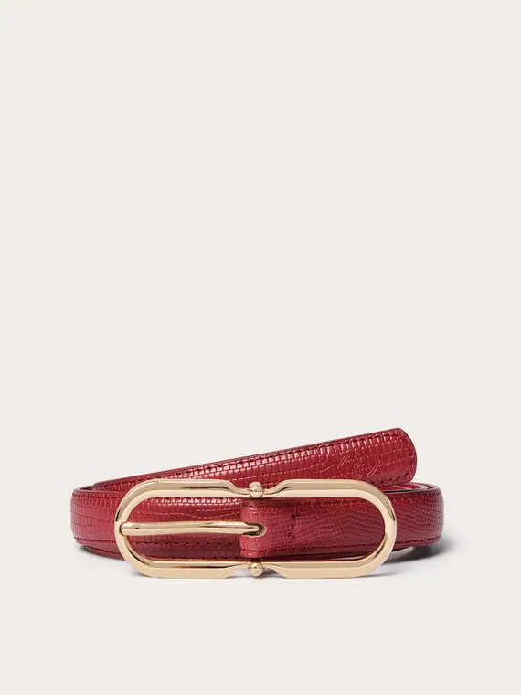 Motivi Cintura lizard con fibbia Donna, Rosso
