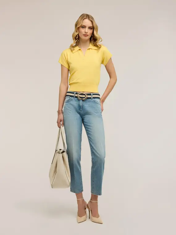 Motivi Jeans regular fit con piega stirata Donna, Azzurro