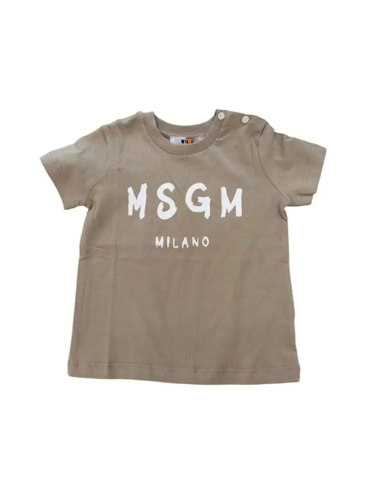 Msgm tshirt sabbia neonao maxi logo